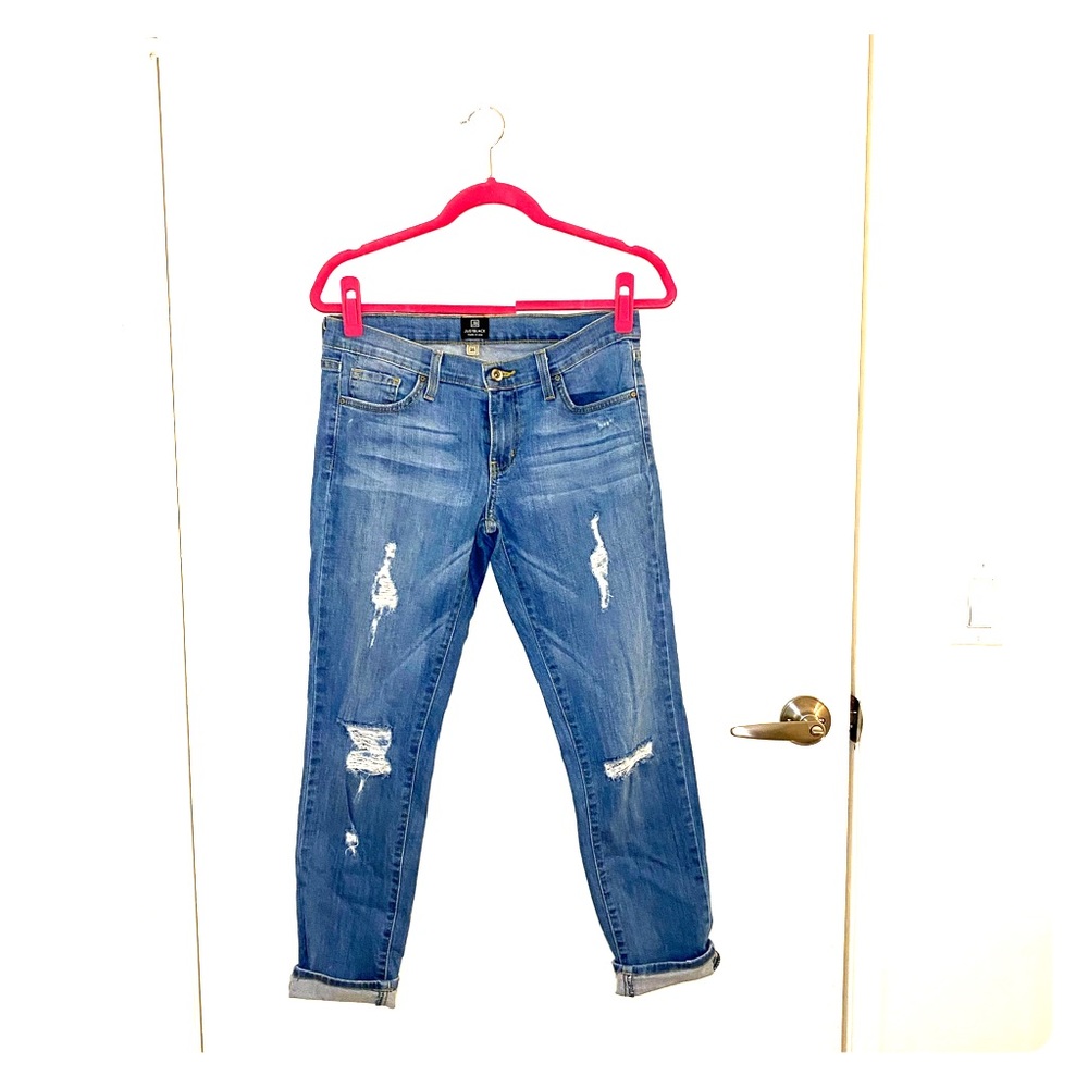Just USA/Just Black Distressed Boyfriend Jeans